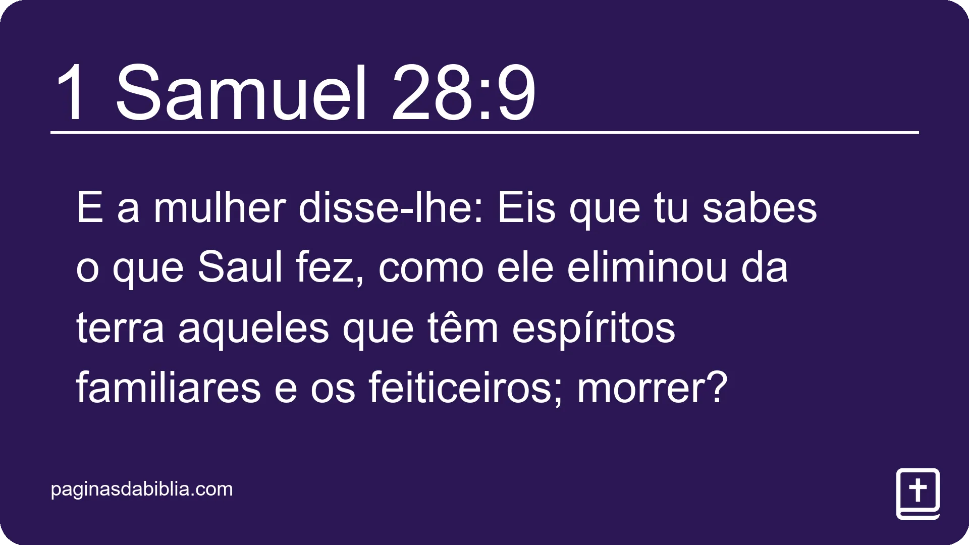 1 Samuel 28:9