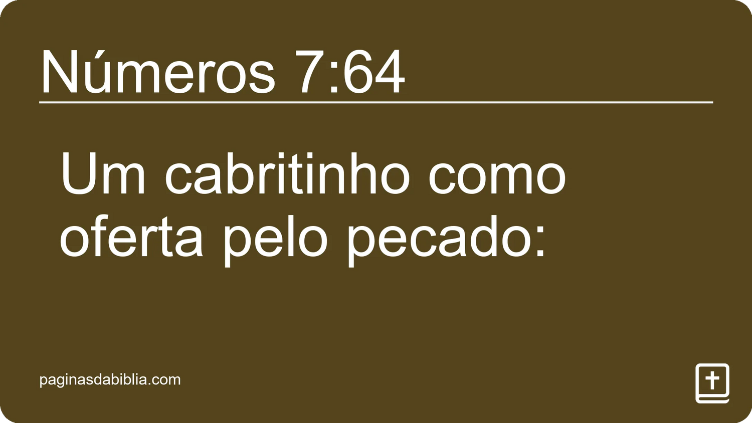 Números 7:64