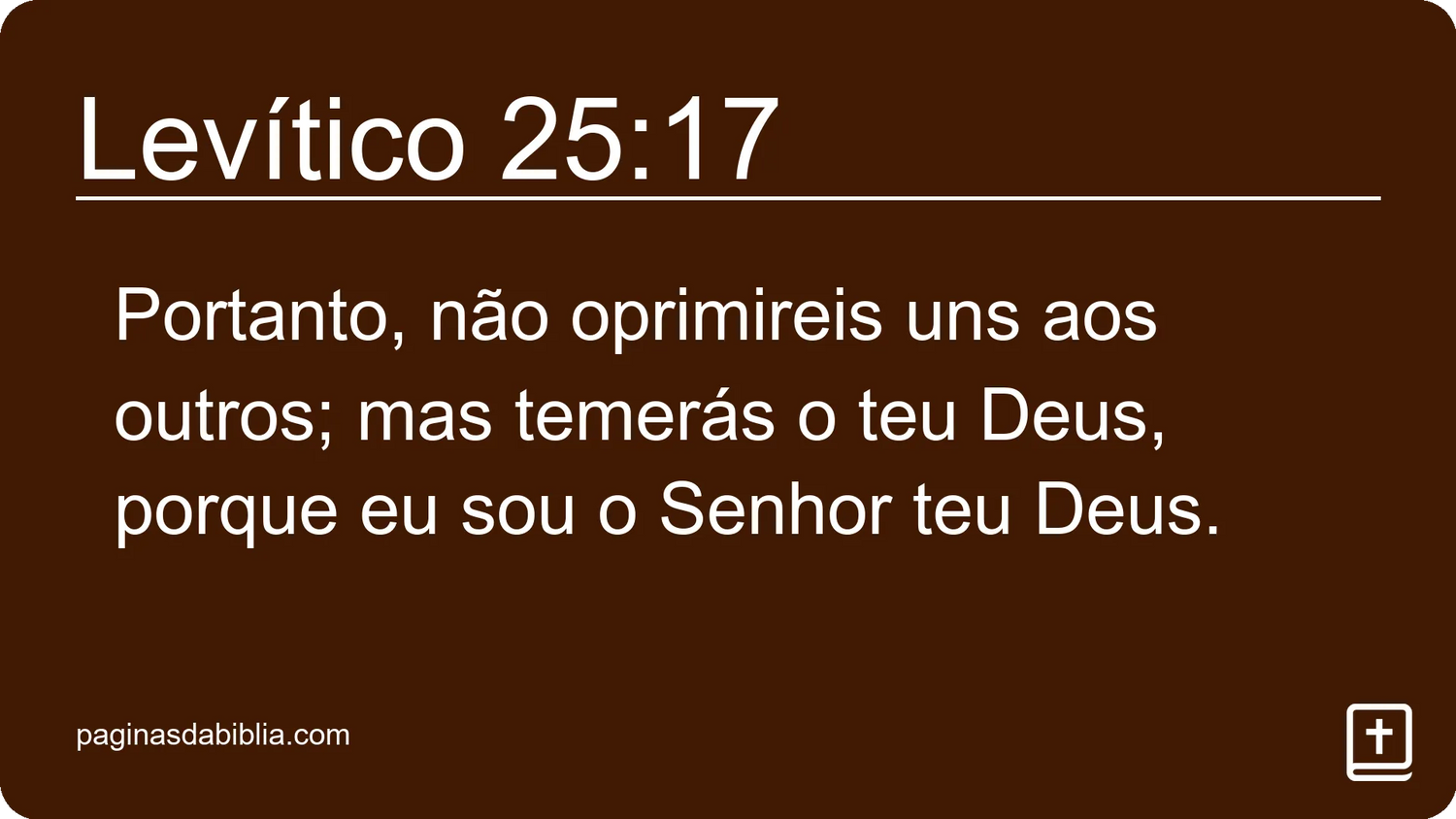 Levítico 25:17