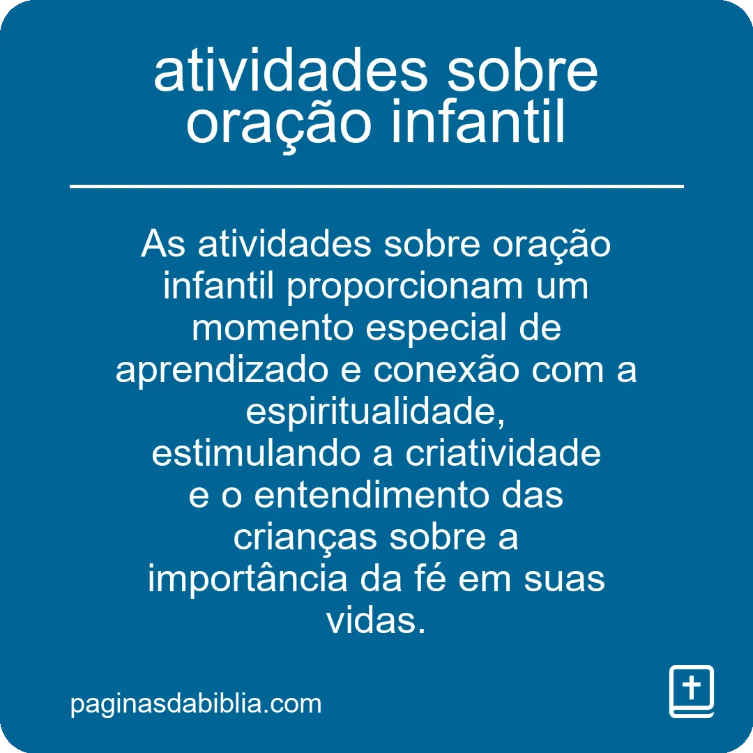 atividades sobre oração infantil