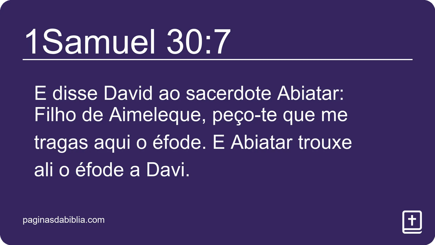 1Samuel 30:7