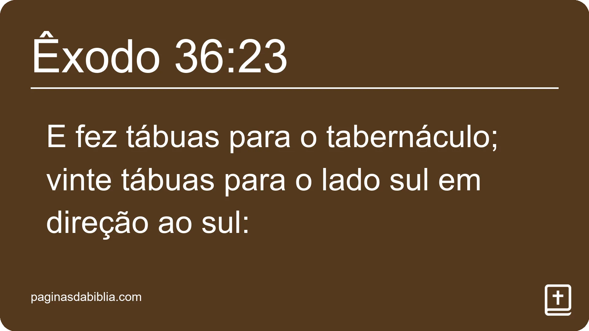 Êxodo 36:23