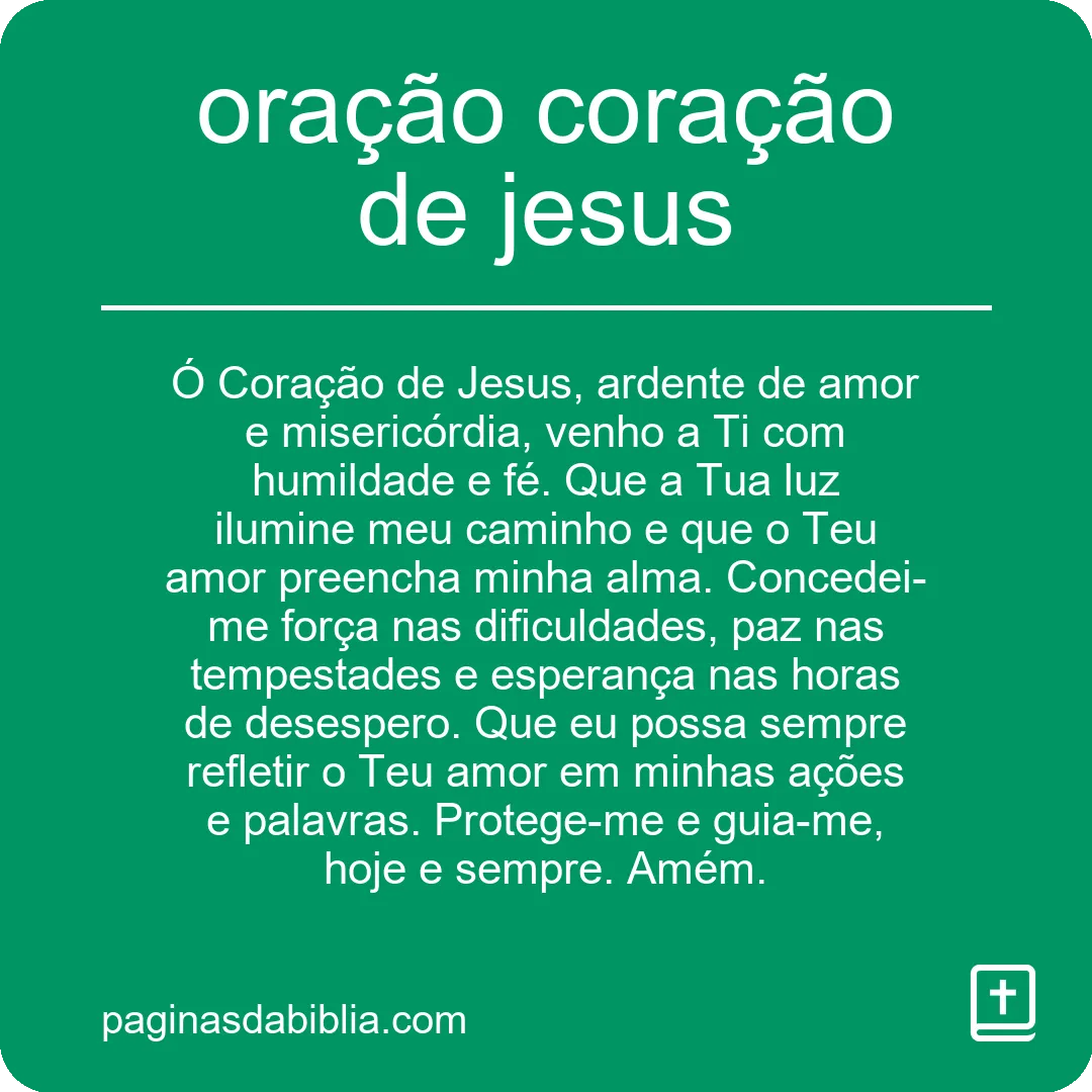 oração coração de jesus