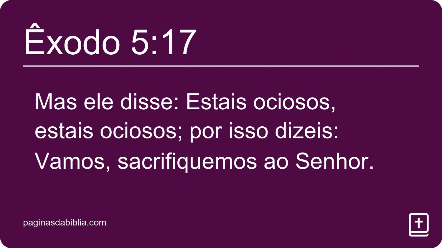 Êxodo 5:17