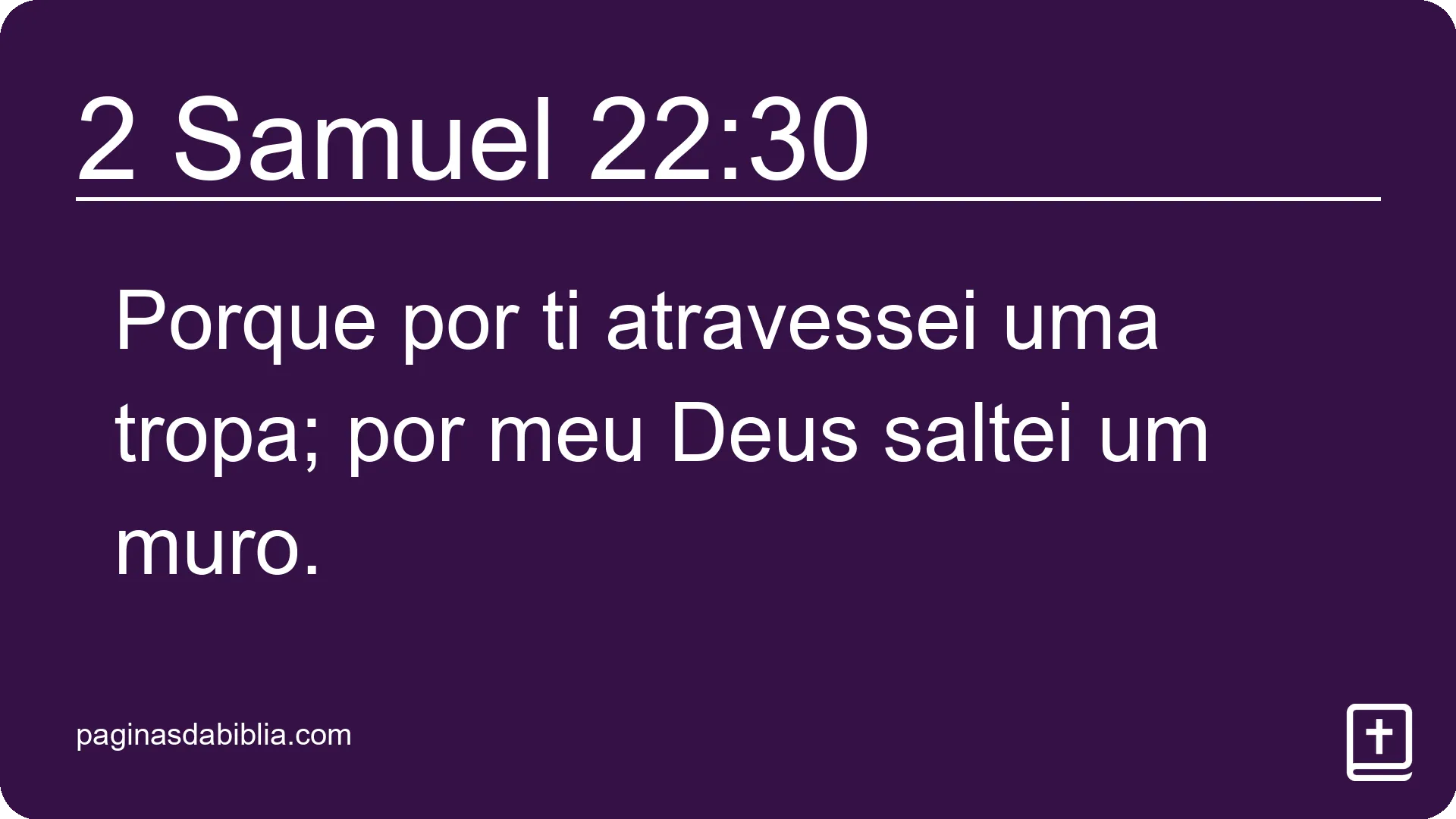 2 Samuel 22:30