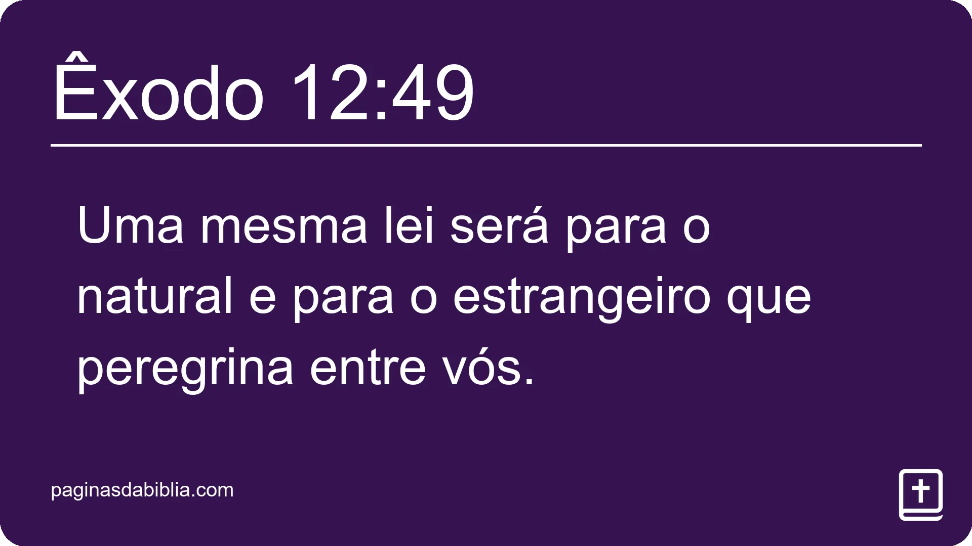 Êxodo 12:49