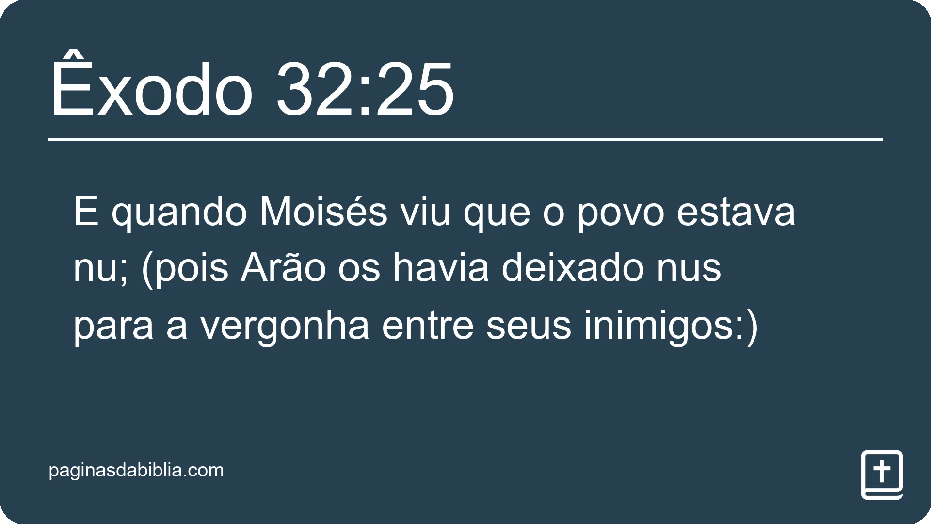 Êxodo 32:25