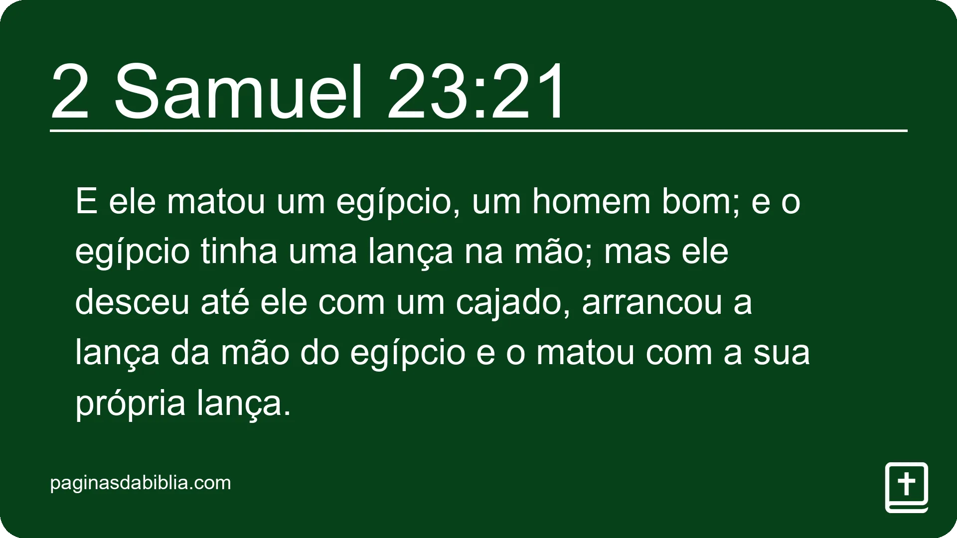 2 Samuel 23:21