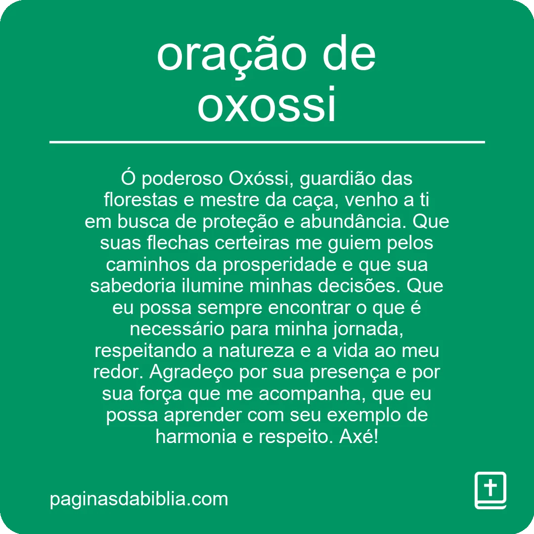 oração de oxossi