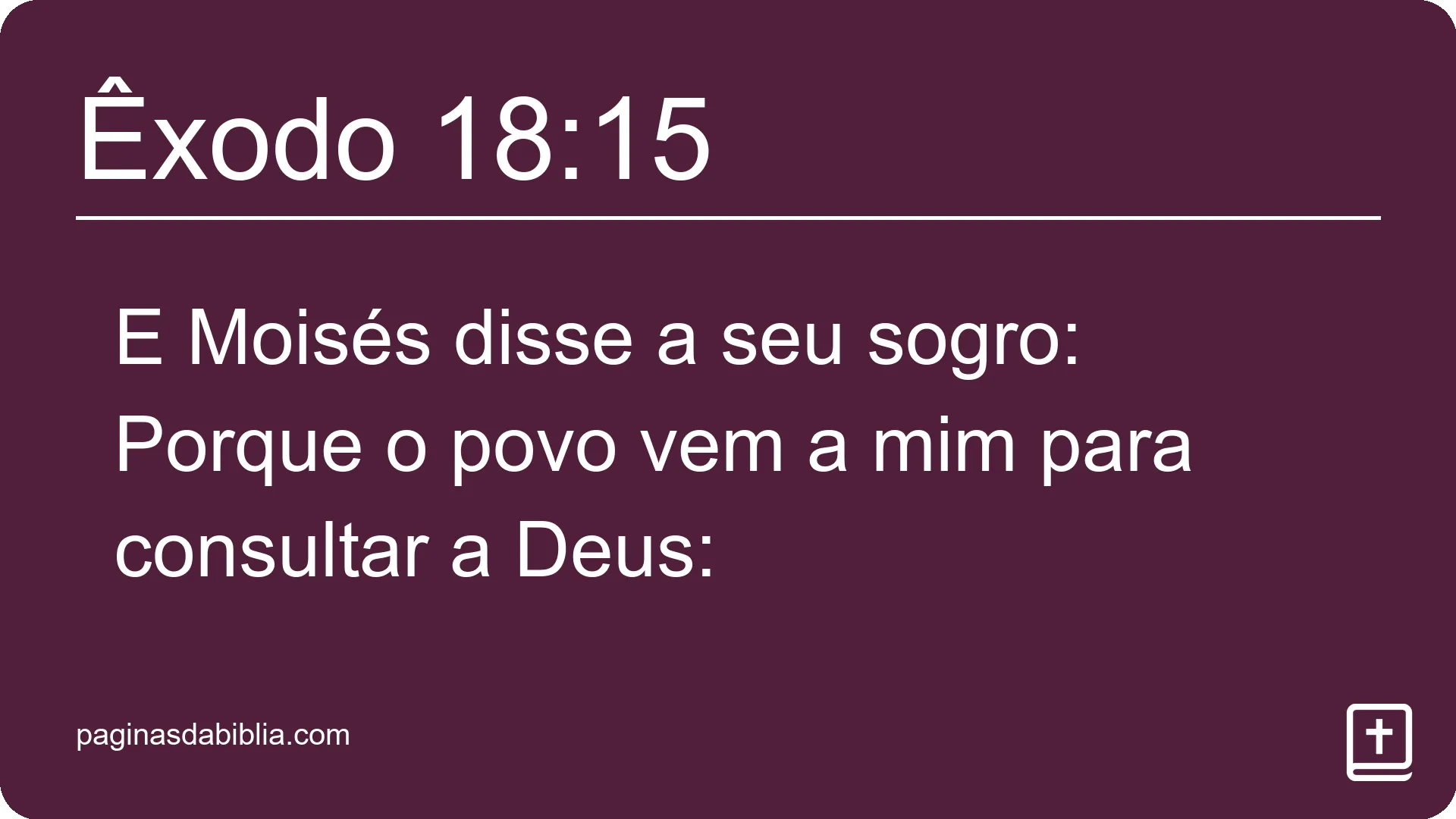 Êxodo 18:15