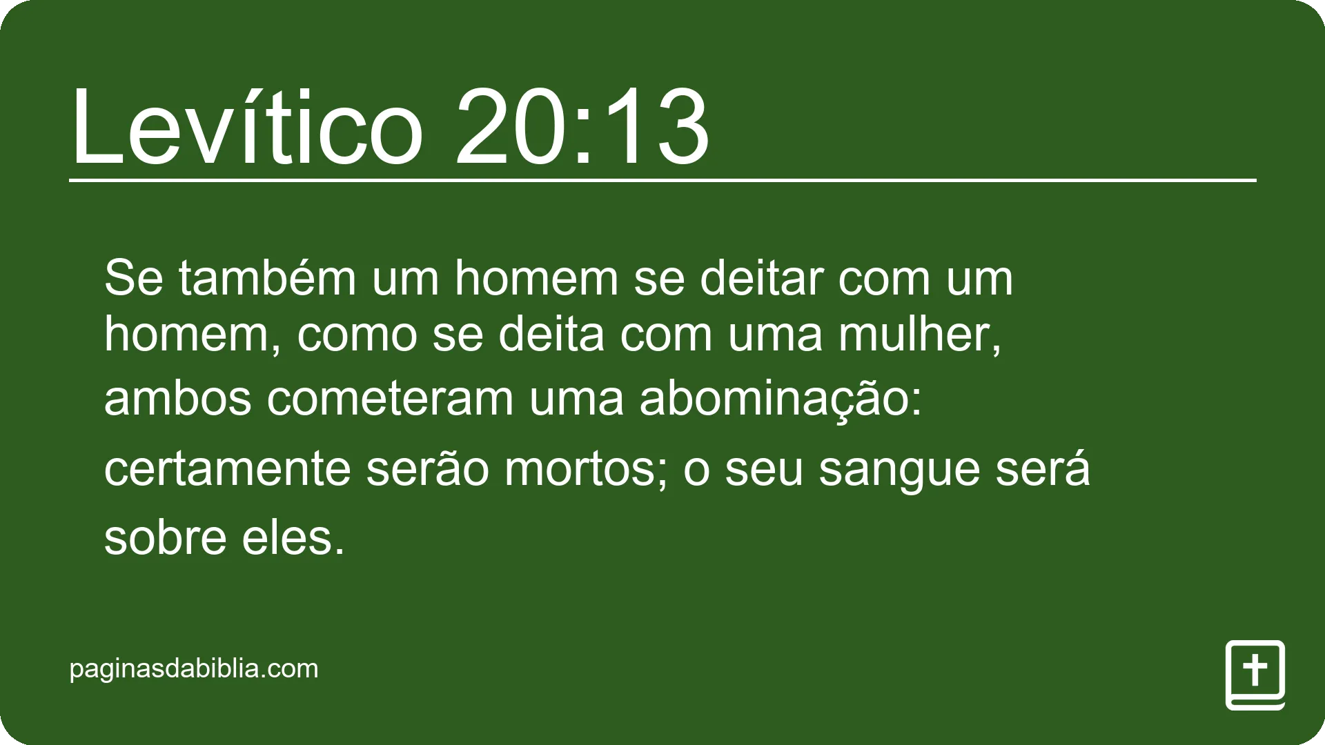 Levítico 20:13