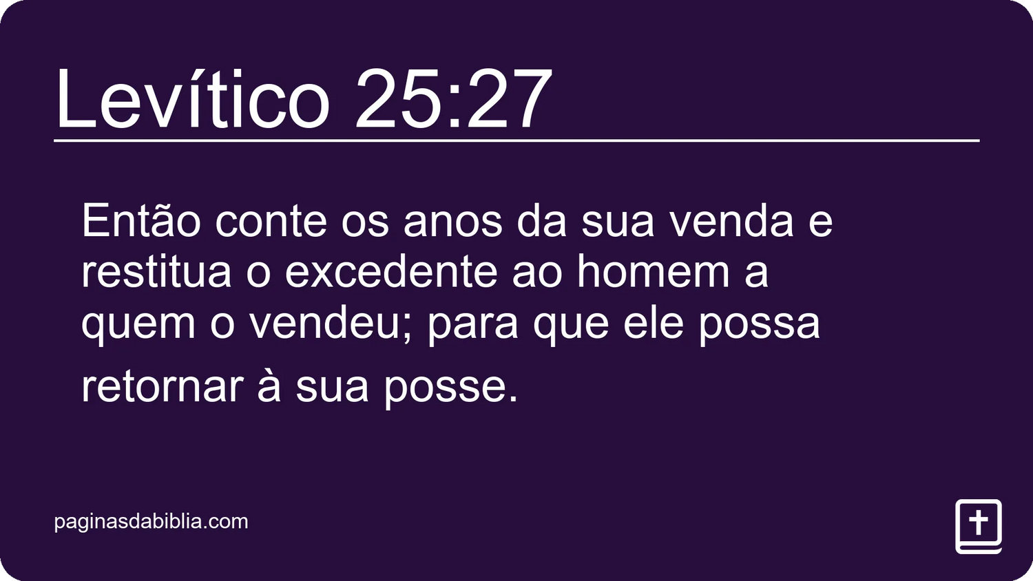 Levítico 25:27