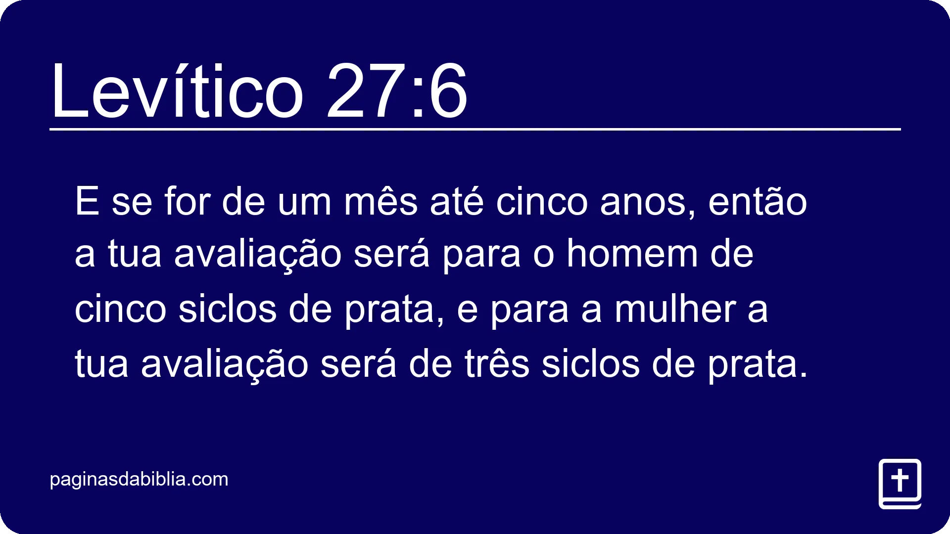 Levítico 27:6