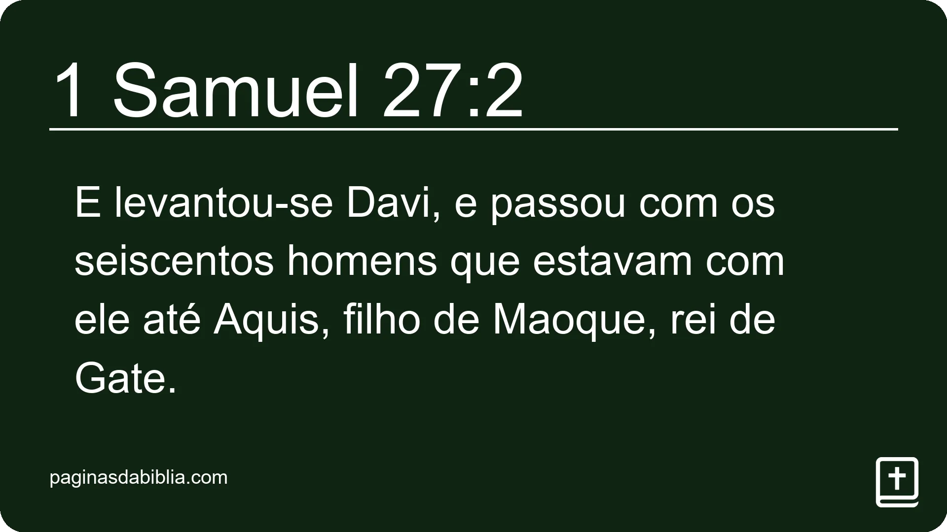 1 Samuel 27:2