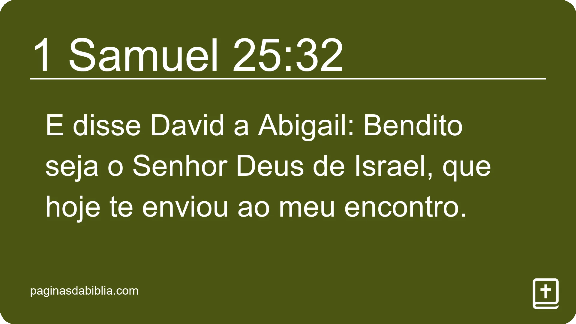 1 Samuel 25:32