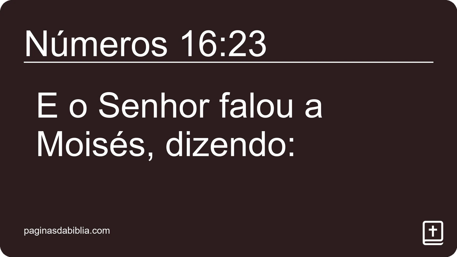 Números 16:23