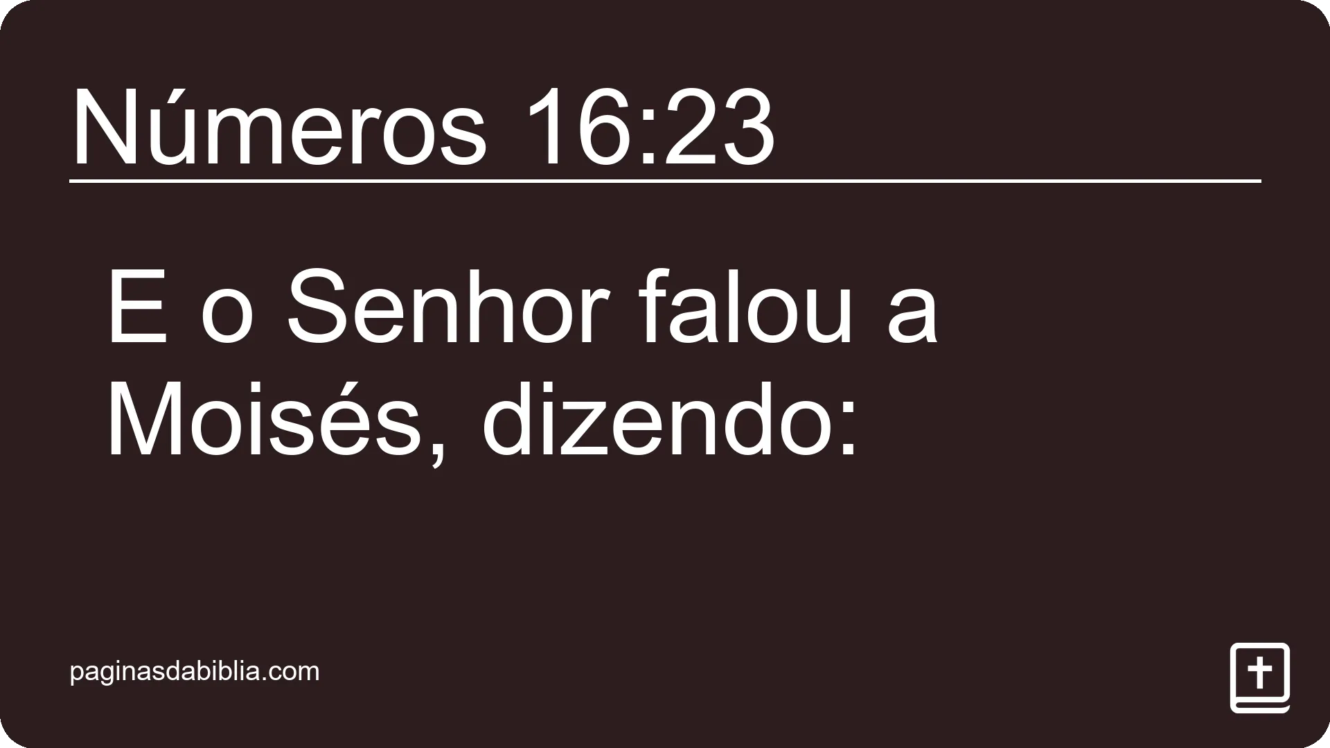 Números 16:23