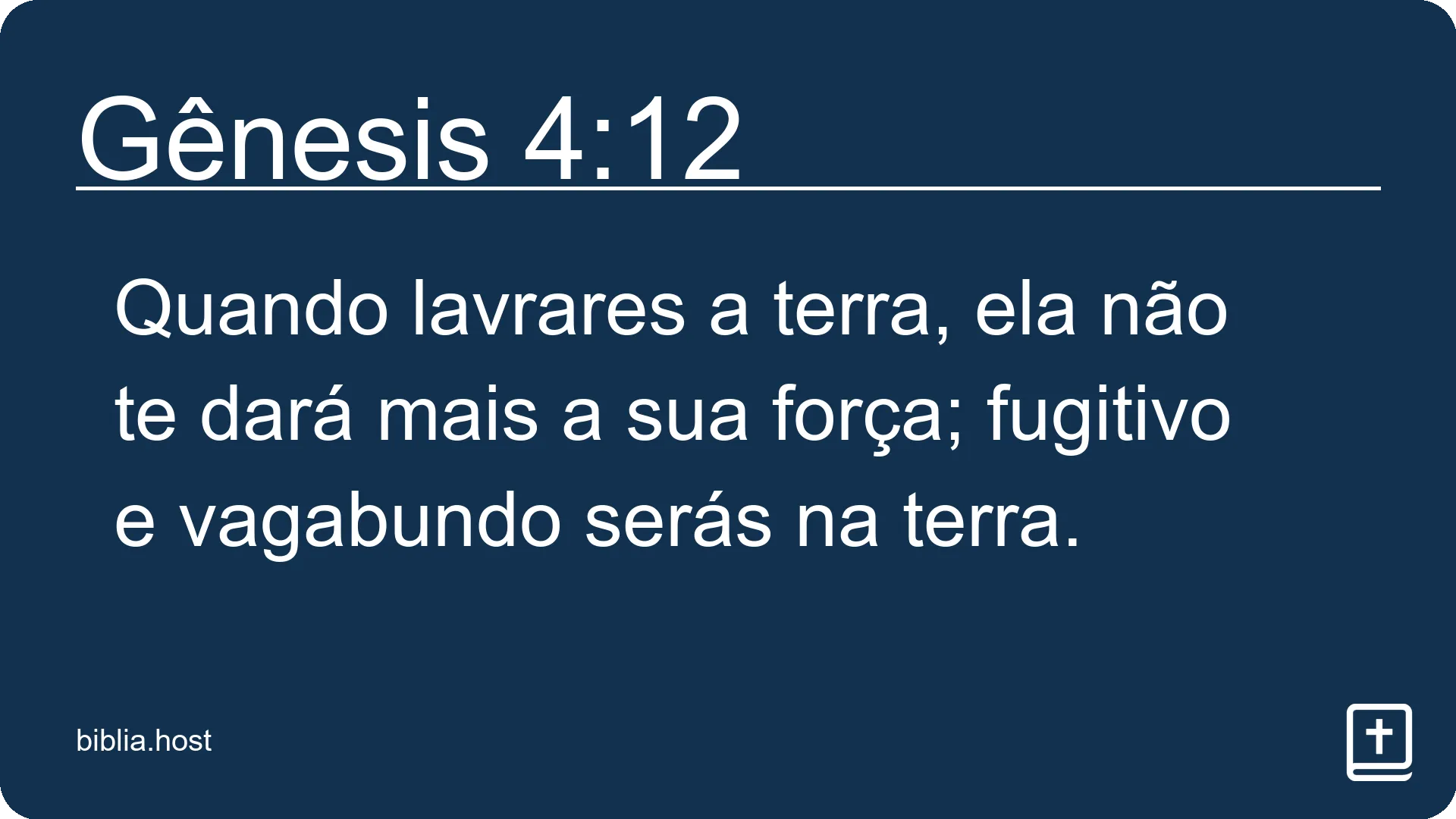 Gênesis 4:12