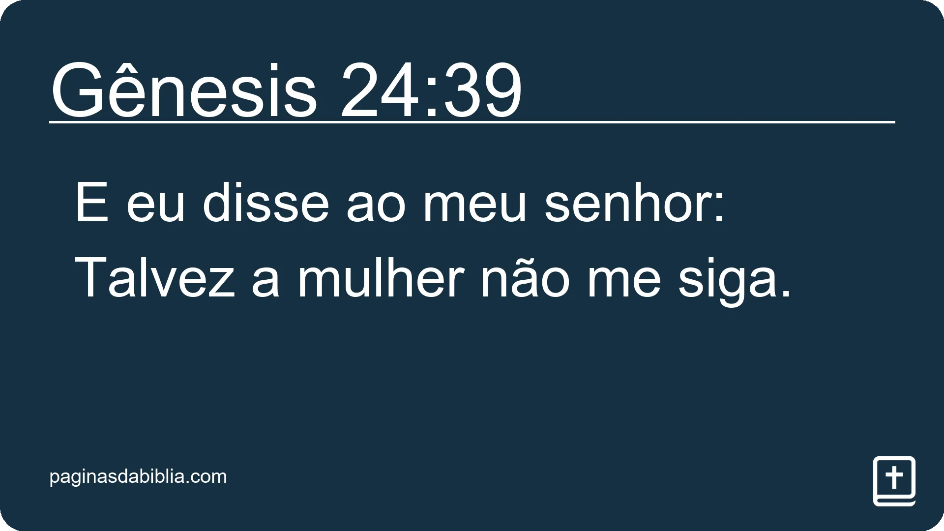 Gênesis 24:39