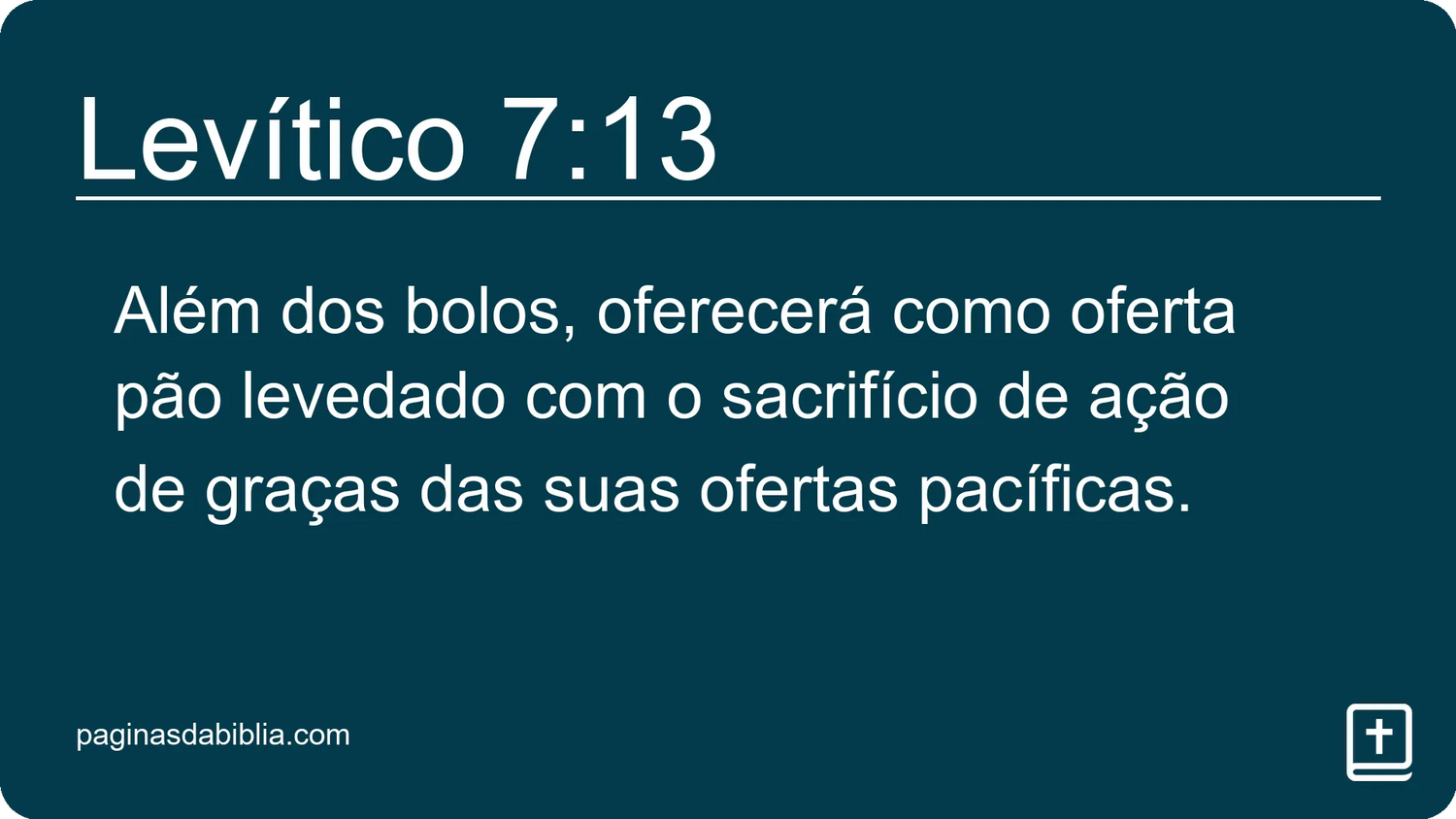 Levítico 7:13