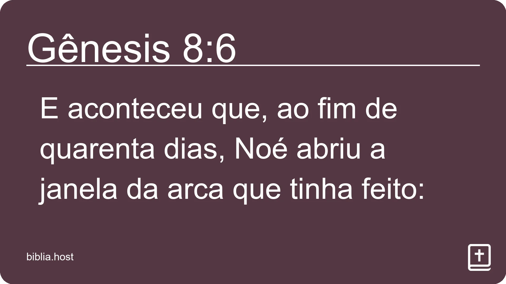 Gênesis 8:6