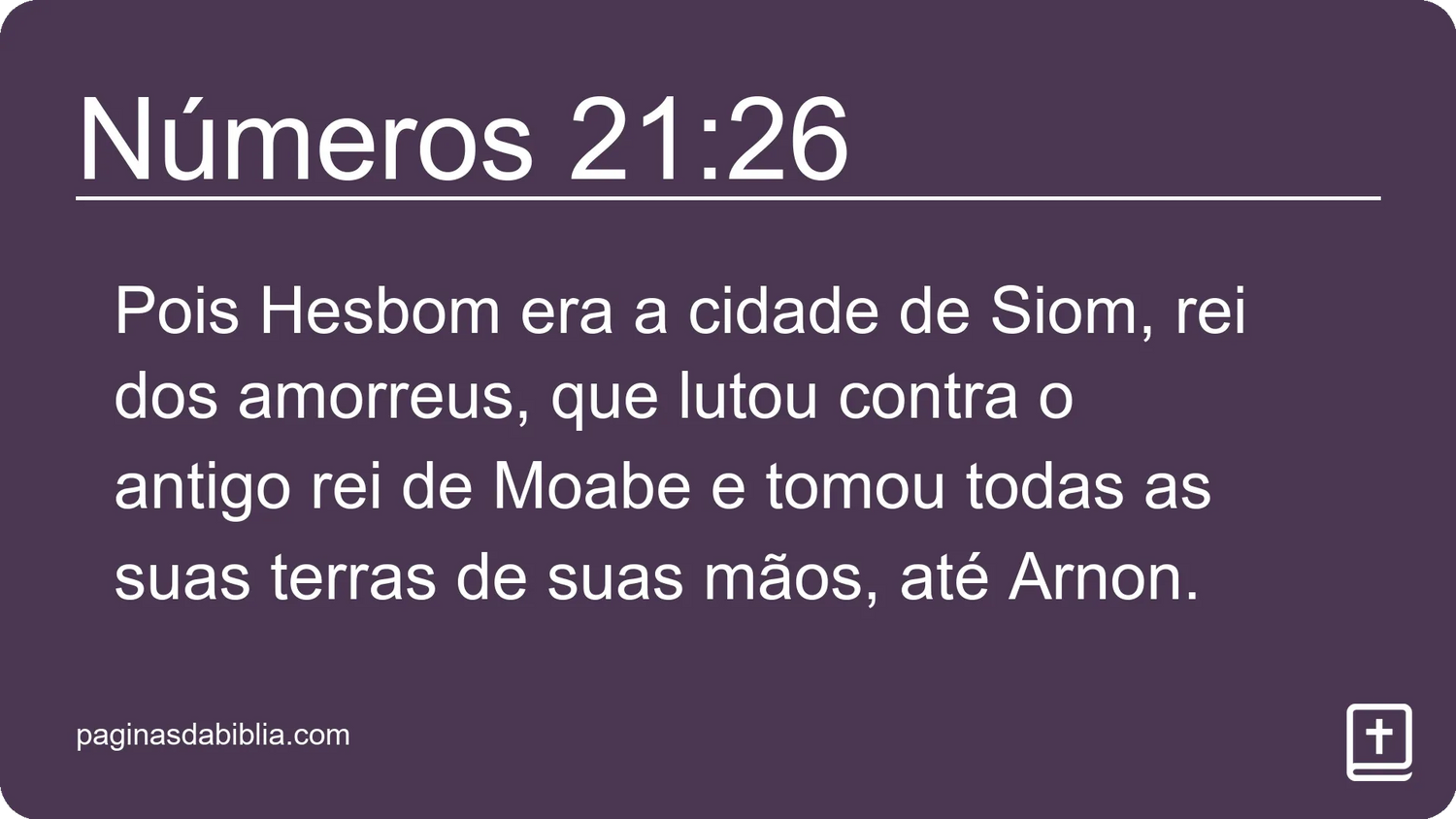 Números 21:26