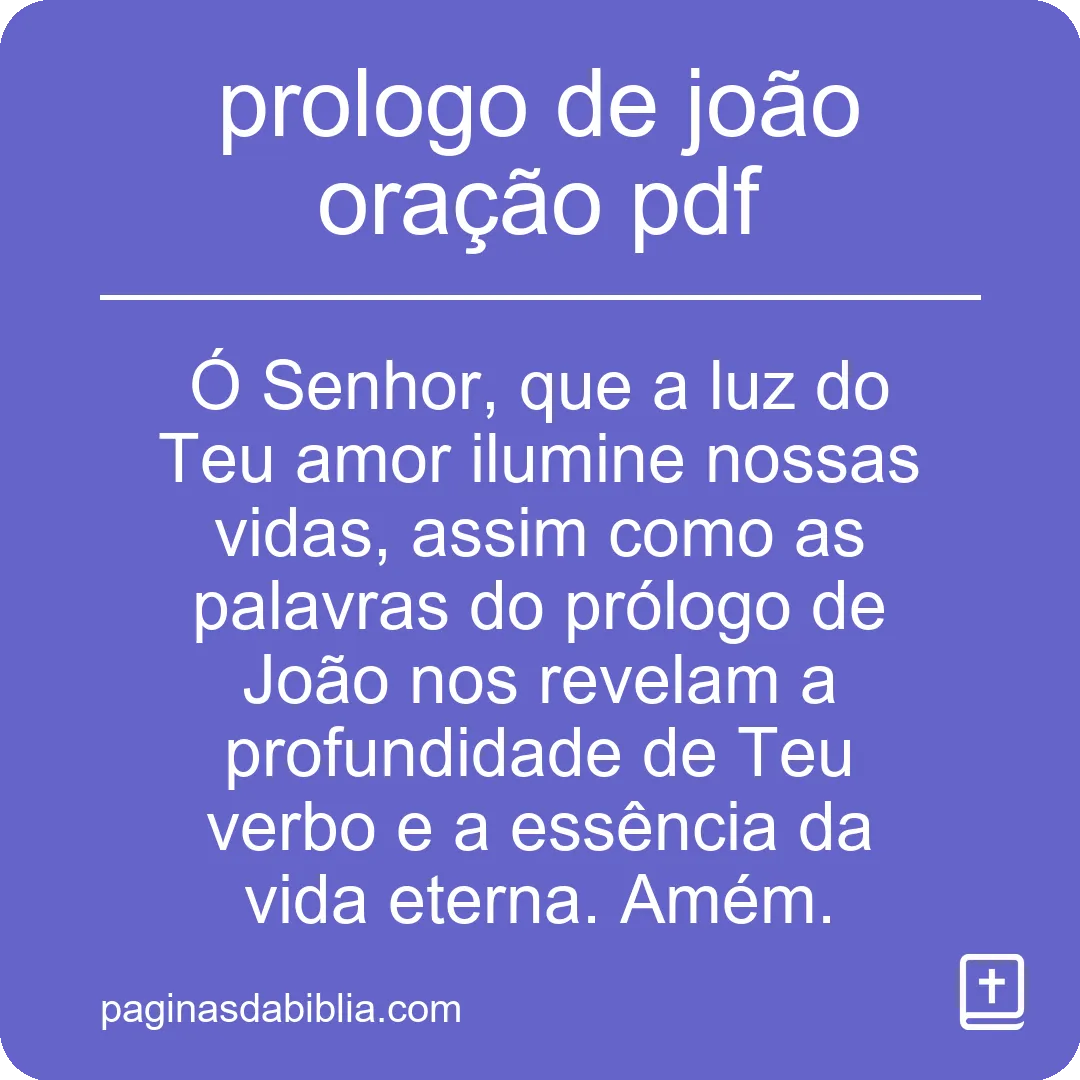 prologo de joão oração pdf