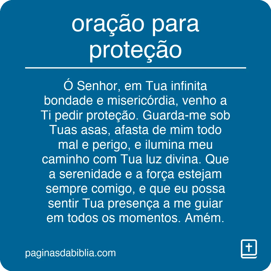 oração para proteção