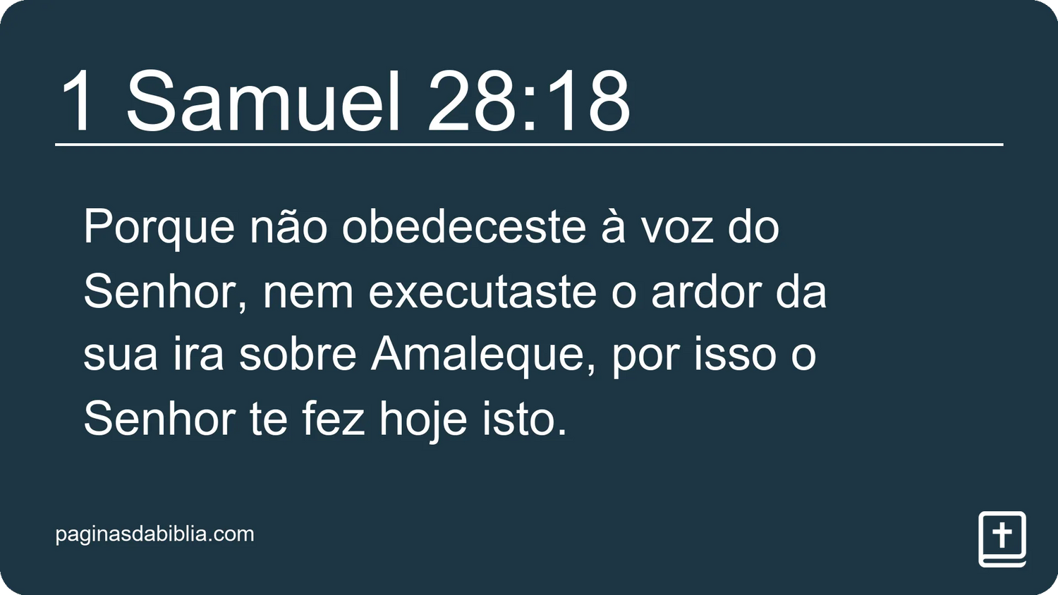 1 Samuel 28:18