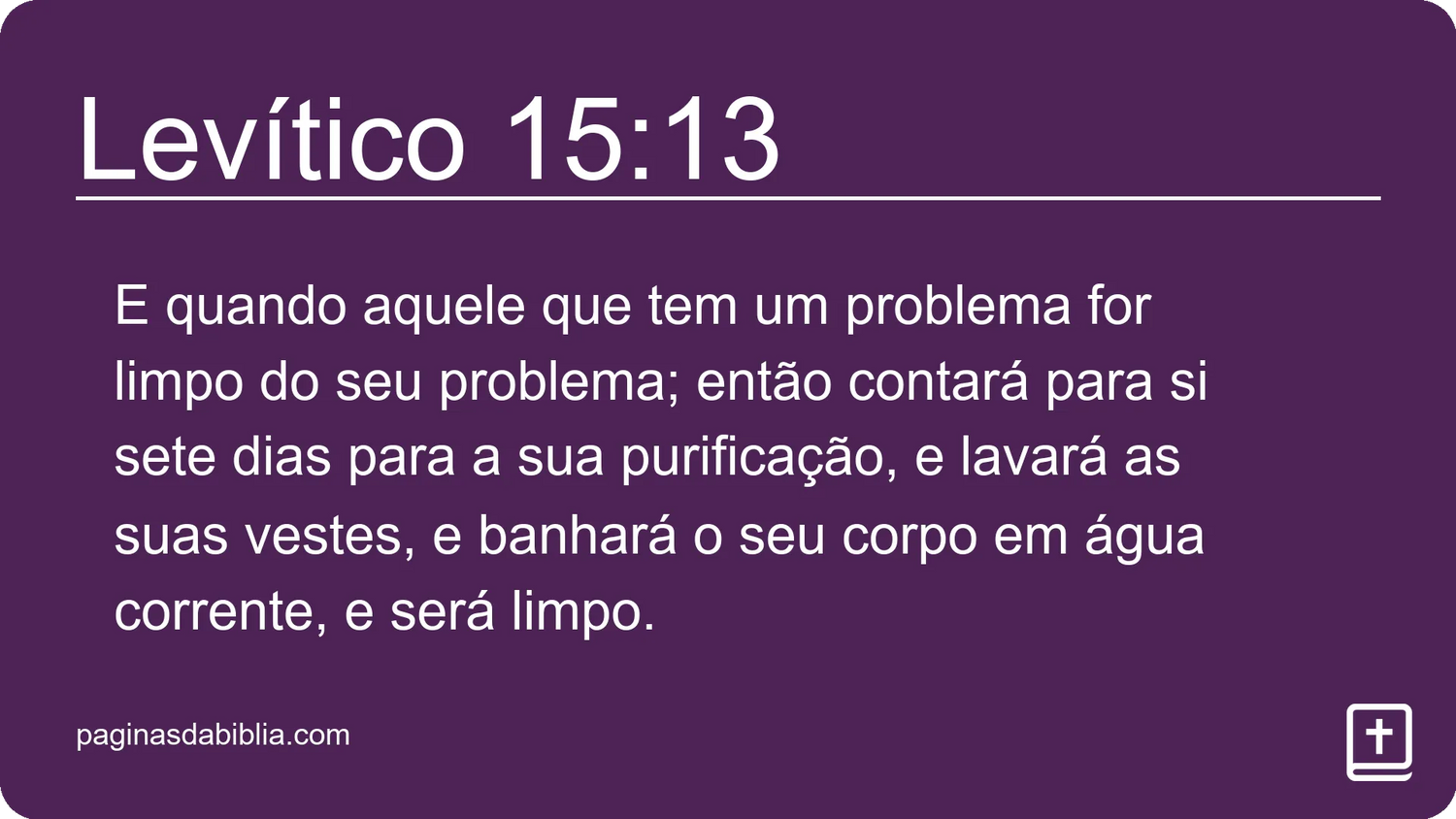 Levítico 15:13