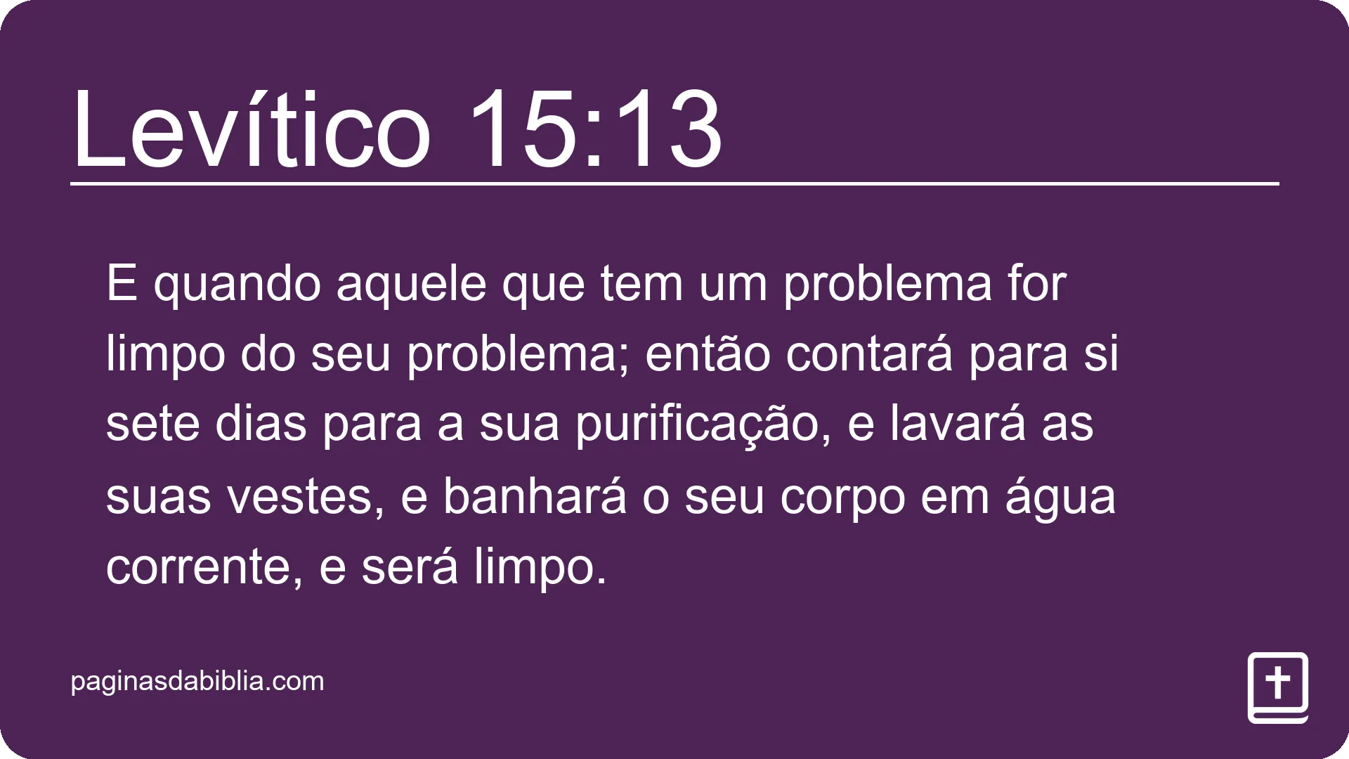 Levítico 15:13