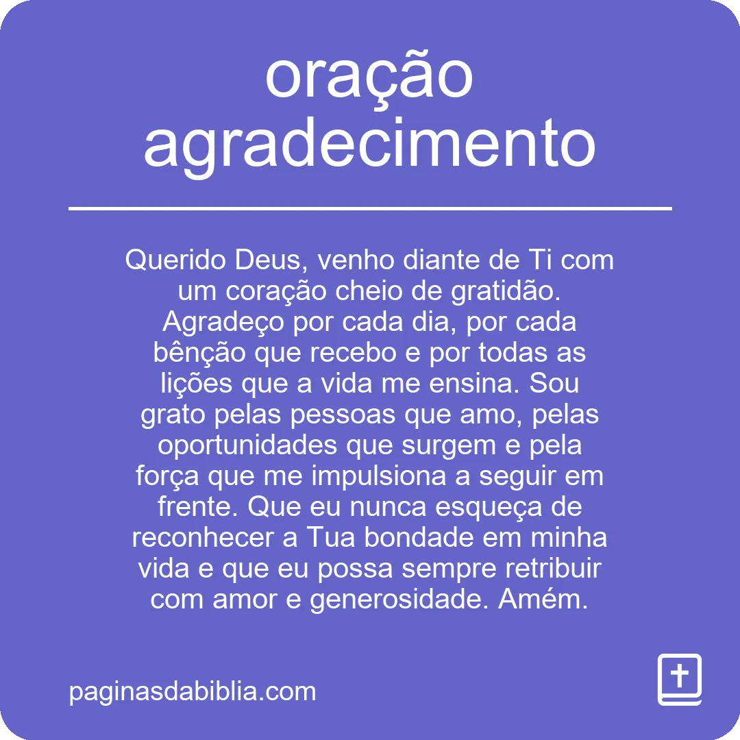 oração agradecimento