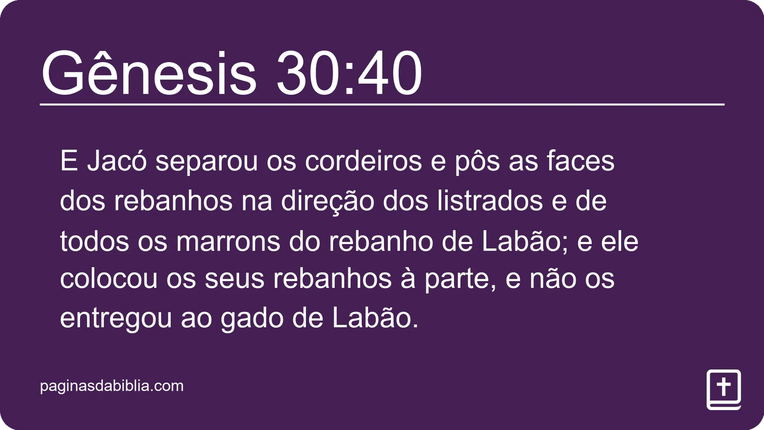 Gênesis 30:40