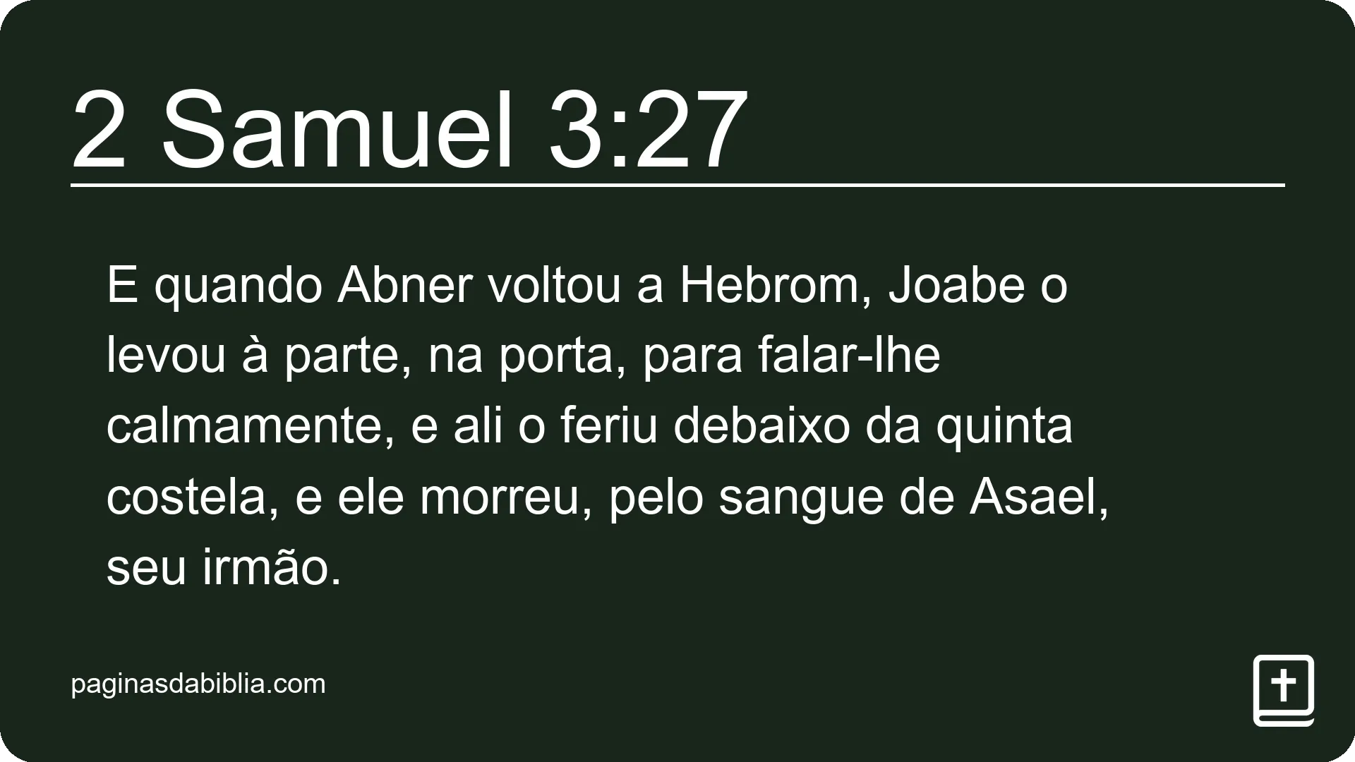 2 Samuel 3:27