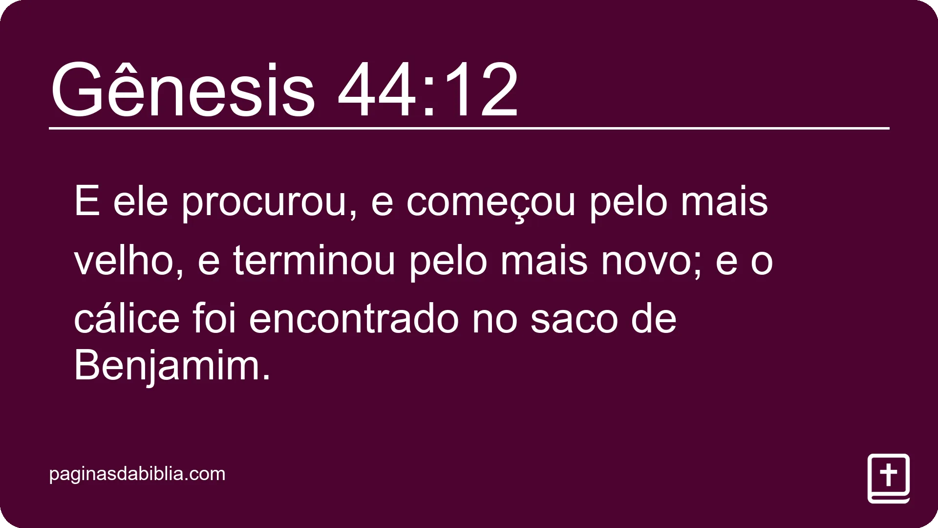 Gênesis 44:12