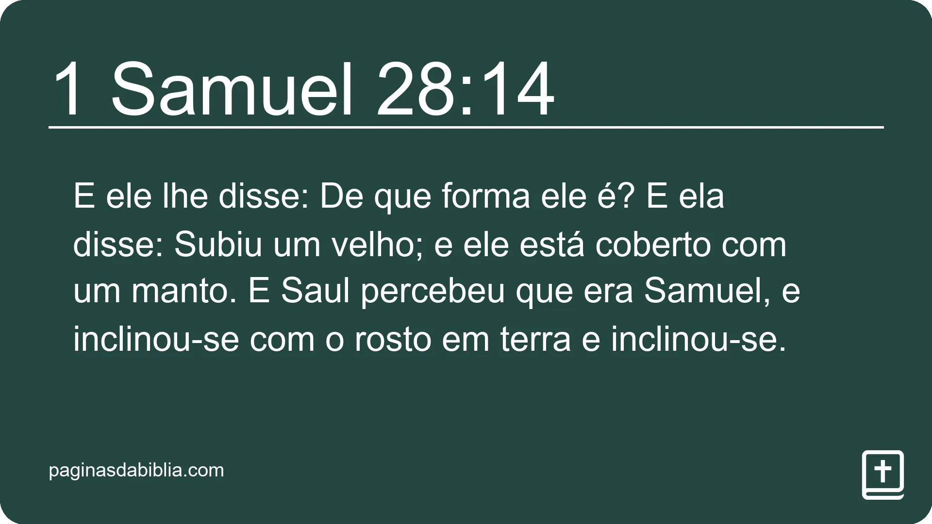 1 Samuel 28:14