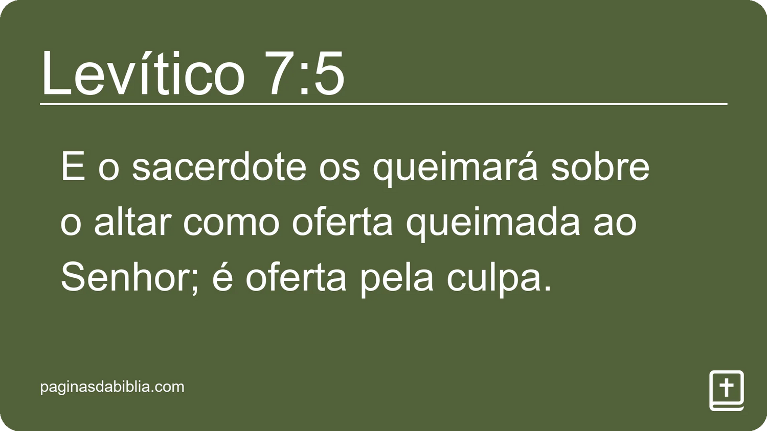 Levítico 7:5