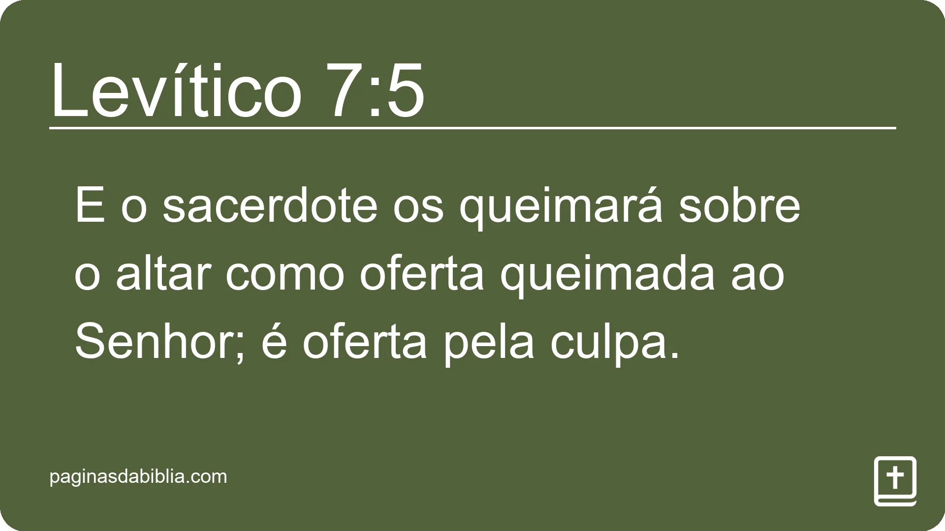 Levítico 7:5