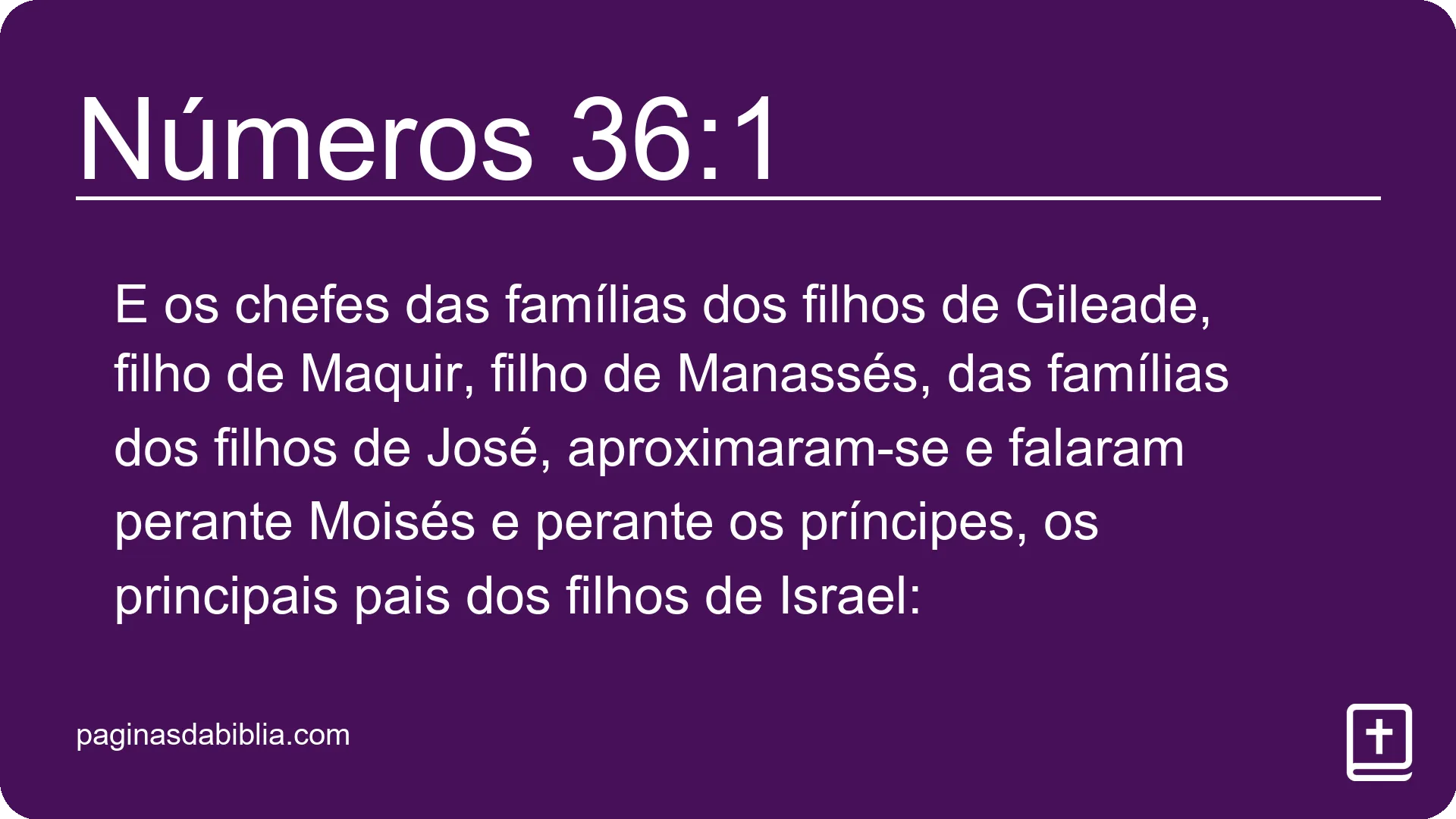 Números 36:1