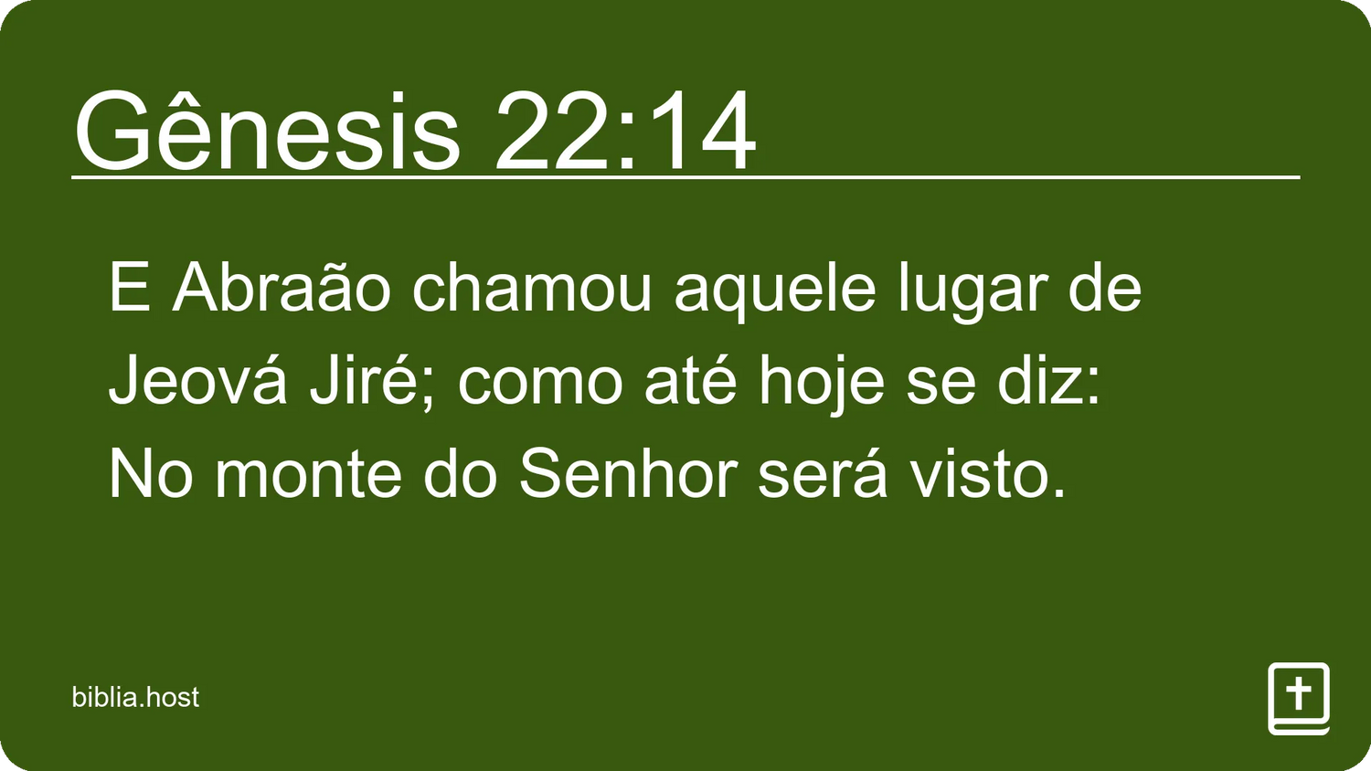 Gênesis 22:14