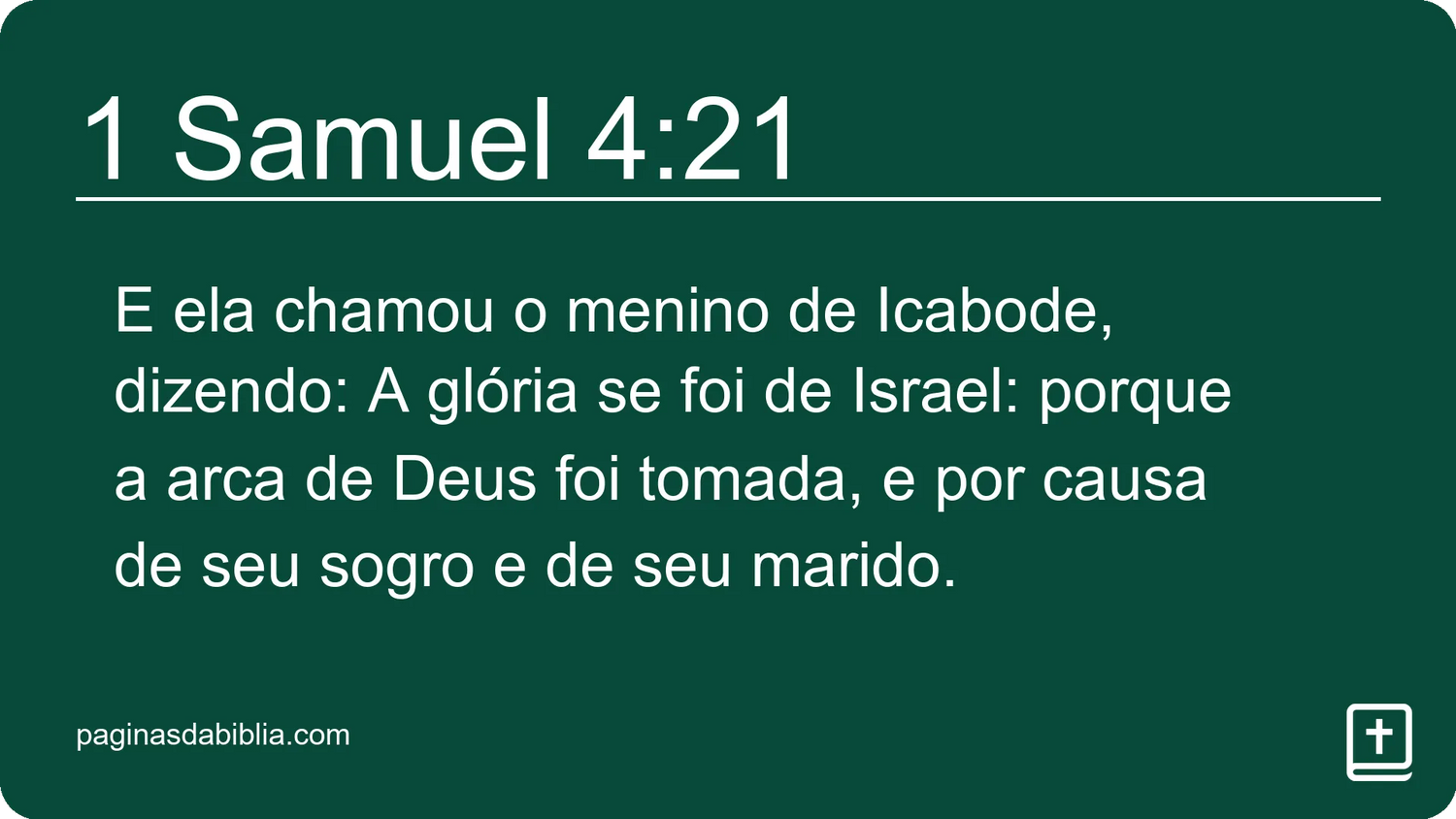 1 Samuel 4:21