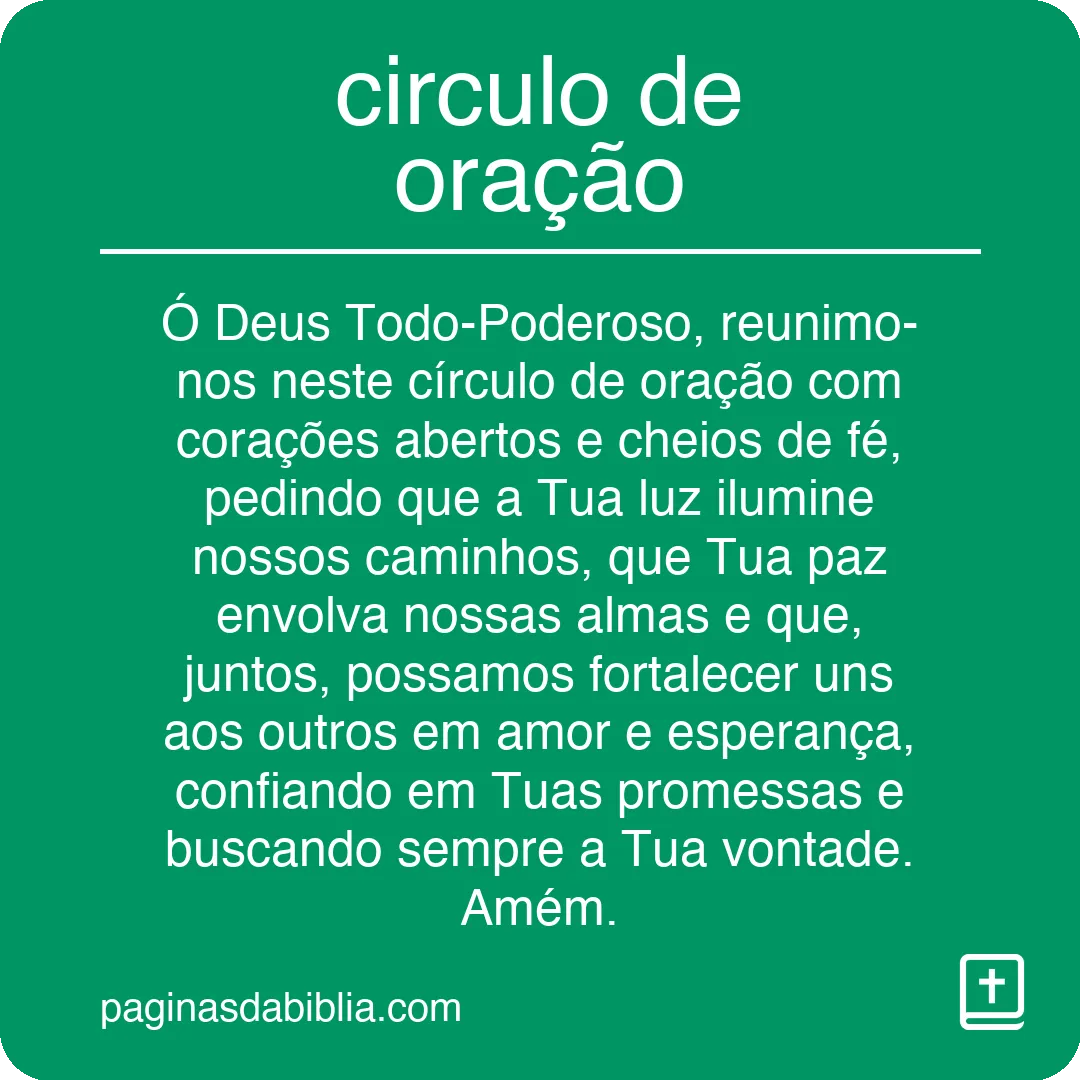 circulo de oração