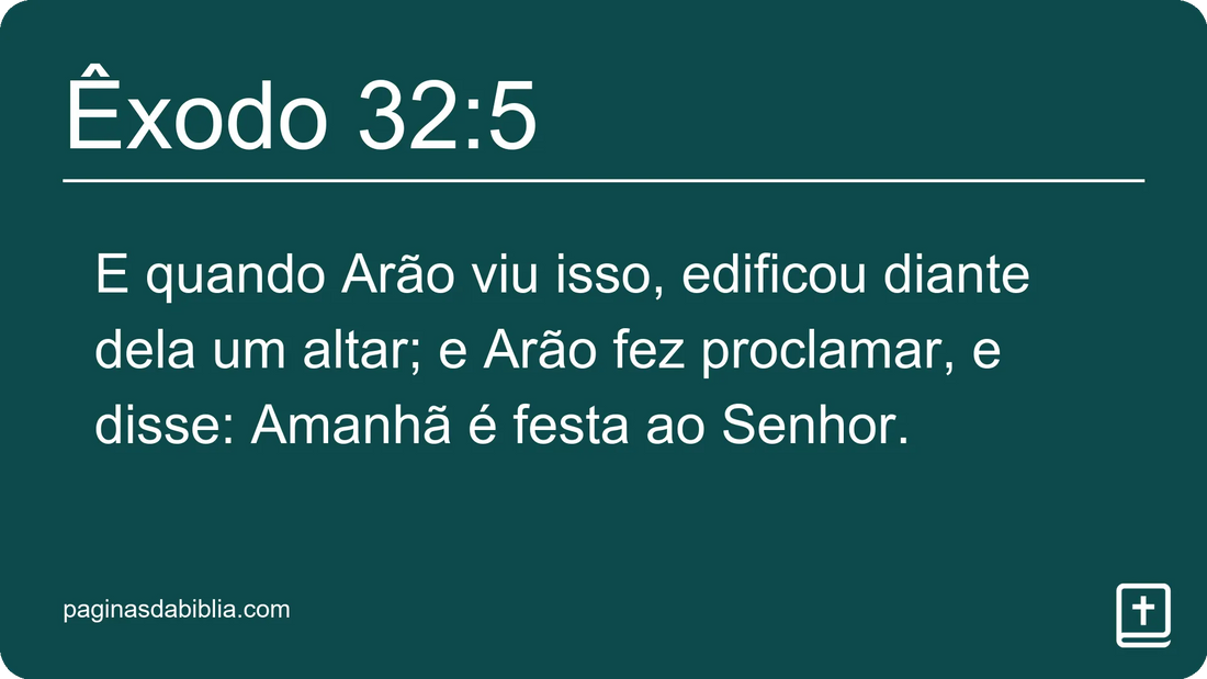 Êxodo 32:5