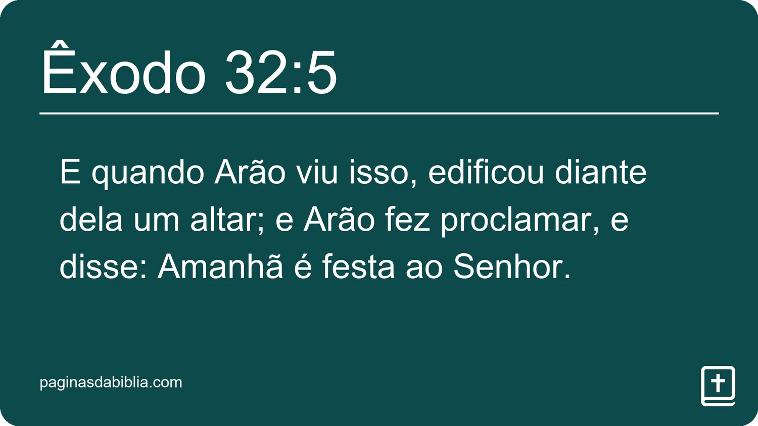 Êxodo 32:5