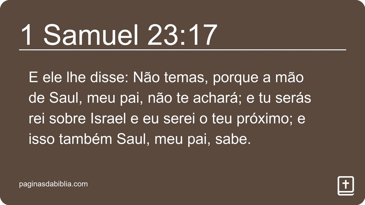 1 Samuel 23:17