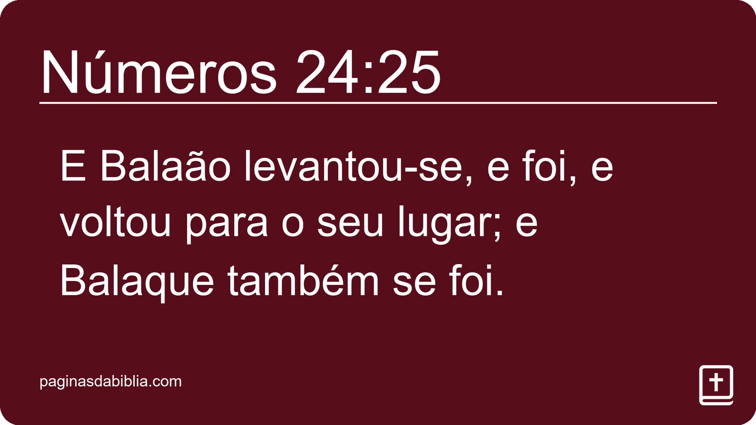 Números 24:25