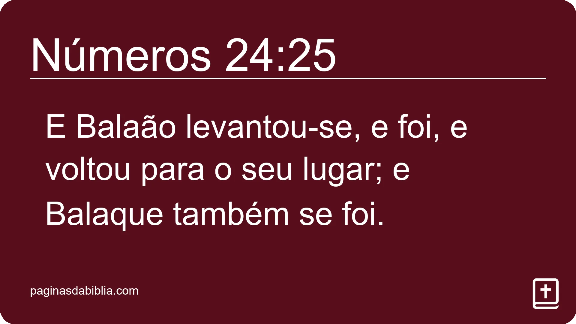 Números 24:25