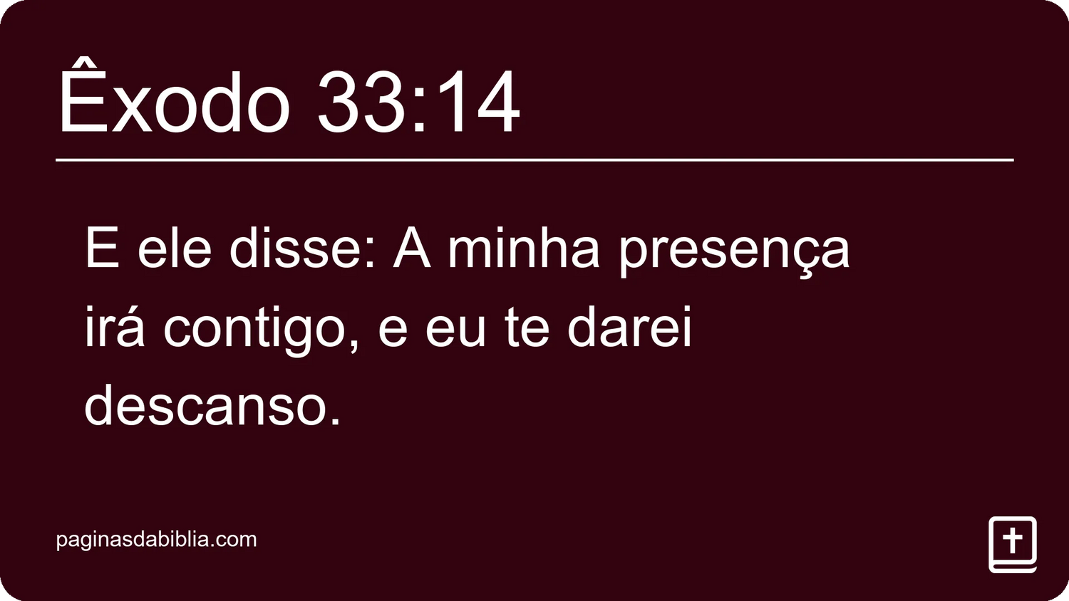 Êxodo 33:14