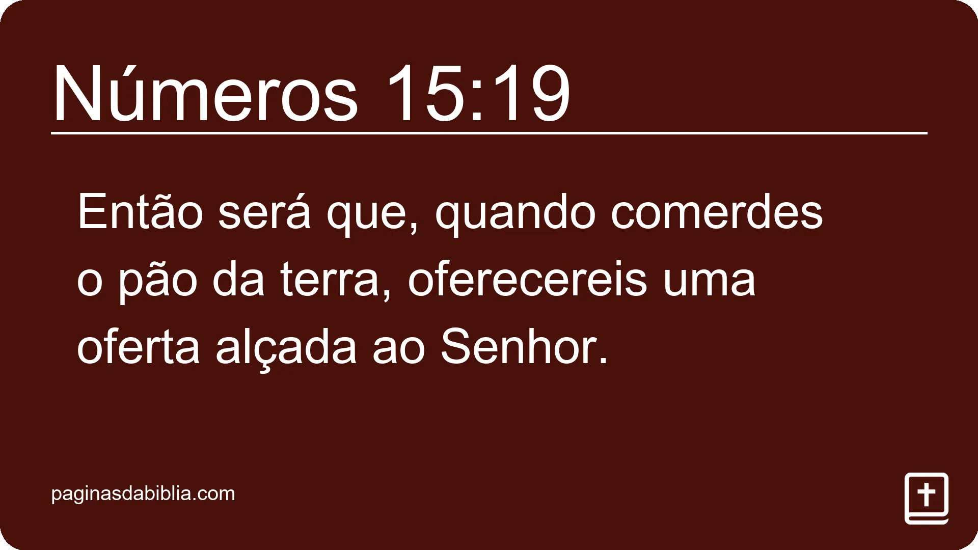 Números 15:19