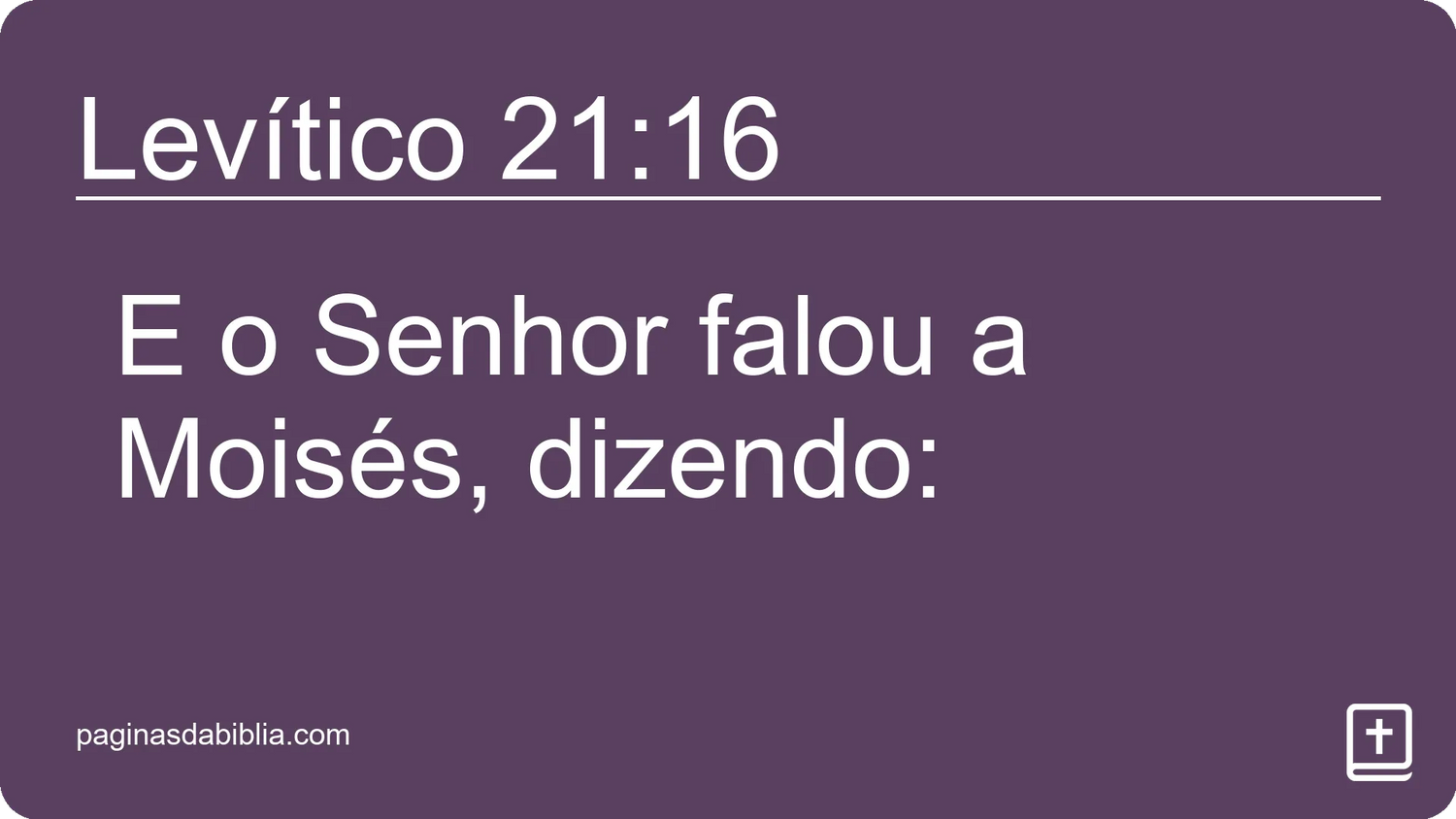 Levítico 21:16